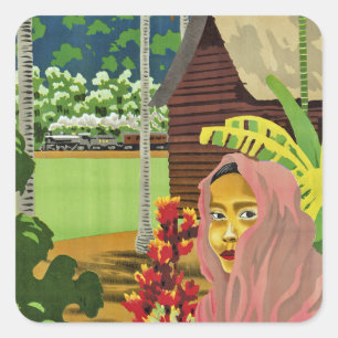 Siehe Malaya Quadratischer Aufkleber