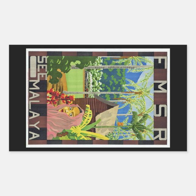 Siehe Malaya Rechteckiger Aufkleber (Vorderseite)