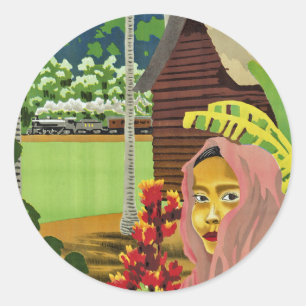 Siehe Malaya Runder Aufkleber