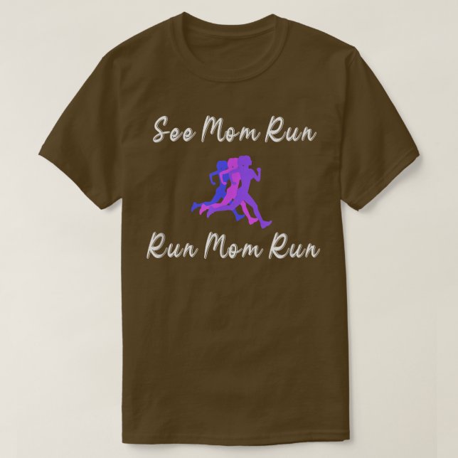 Siehe Mama Run Pup Running Streak Motivation Runne T-Shirt (Design vorne)