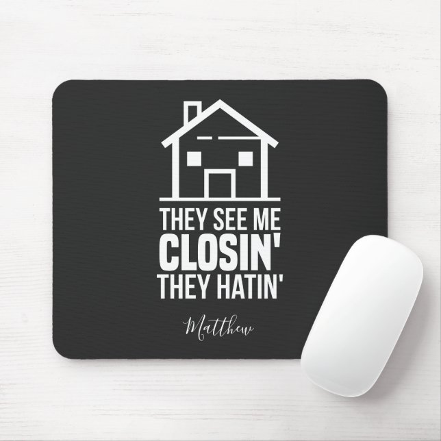 Siehe Me Closing Realtor Anwesen Agent Personalisi Mousepad (Mit Mouse)