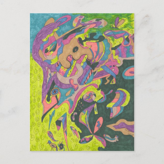 Siehe, Original Abstrakt Postkarte (Vorderseite)