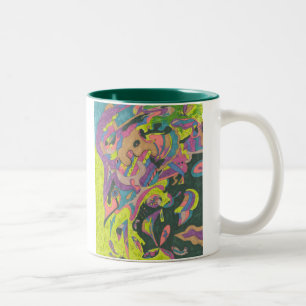 Siehe, Original Abstrakt Zweifarbige Tasse
