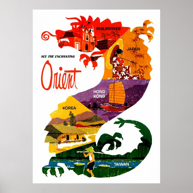 Siehe Orinet. Weit östliche Länder im Drachen Poster (Vorne)