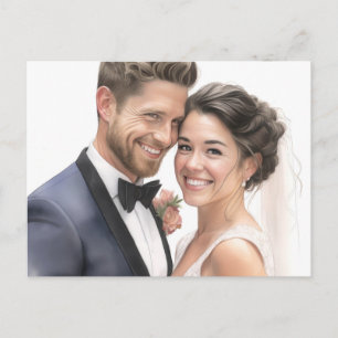 Siehe Rückseite - Hochzeit Postkarte