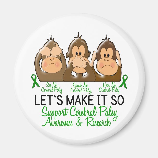 Siehe Speak Hear No Cerebral Palsy 2 Magnet (Vorne)