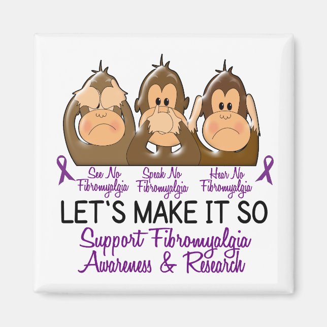 Siehe Speak Hear No Fibromyalgie 2 Magnet (Vorne)