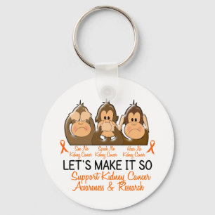 Siehe Speak Hear No Kidney Cancer 2 Schlüsselanhänger