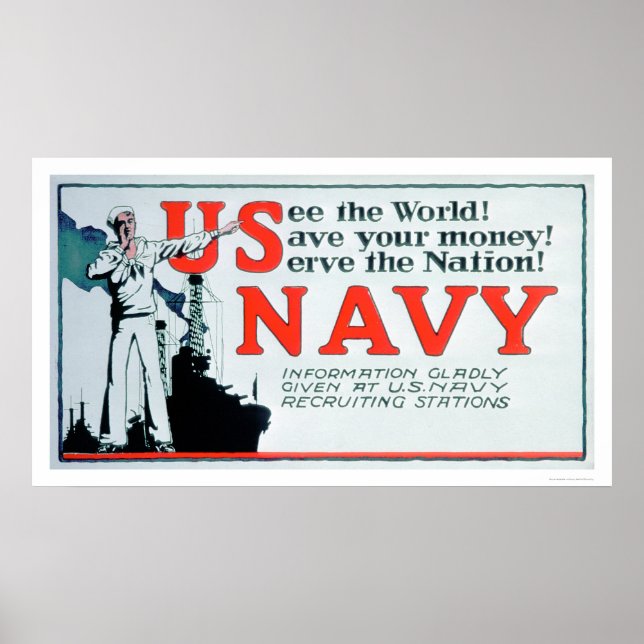 Siehe Welt, US-Marine (US02162) Poster (Vorne)