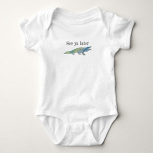 Siehe Ya Spater Alligator Baby Bodysuit Baby Strampler