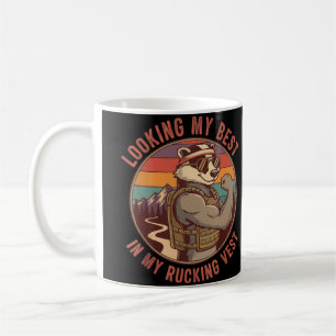 Sieht am besten in meiner Rucking-Weste aus Kaffeetasse