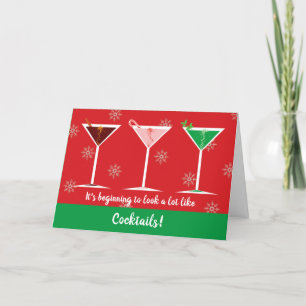 Sieht aus wie Cocktails Weihnachts-Toast Feiertags Feiertagskarte