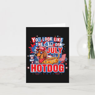 Sieht aus wie der 4. Juli lässt einen Hotdog echt Karte