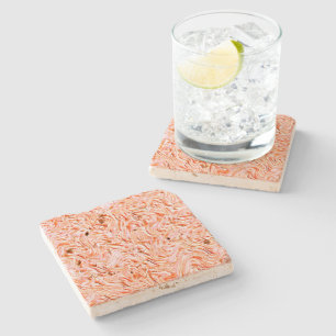 Sieht aus wie die Wand, die Farbe Lachs Steinuntersetzer