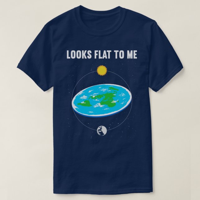 Sieht flach zu mir 1 aus T-Shirt (Design vorne)