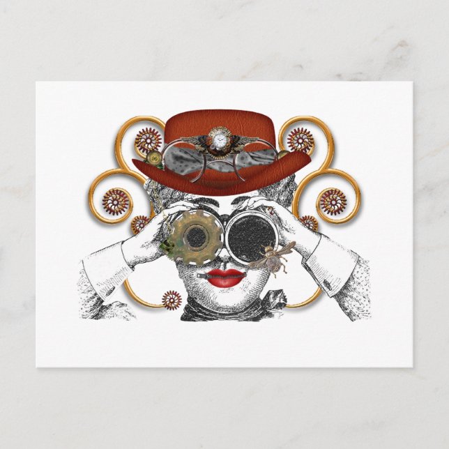 sieht nach Steampunk aus Steampunk-Typ Postkarte (Vorderseite)