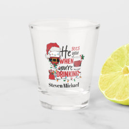 sieht Sie trinken Weihnachts-Party Name Schnapsglas