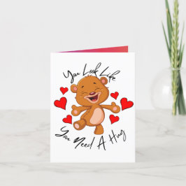 Sieht so aus, als bräuchte man einen Teddybär und  Dankeskarte