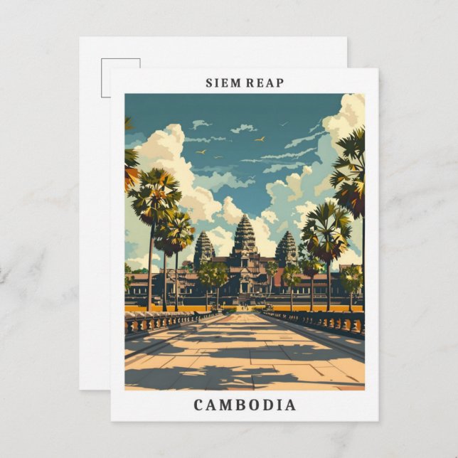 Siem Reap Cambodia New Orleans Club Postkarte (Vorne/Hinten)