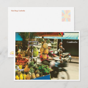 Siem Reap Obstmarkt – Reise-Postkarte Feiertagspostkarte