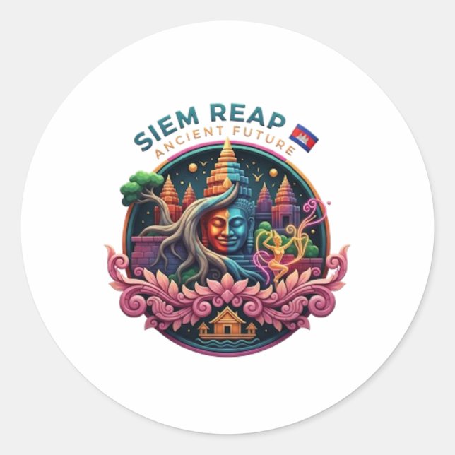SIEM REAP RUNDER AUFKLEBER (Vorderseite)