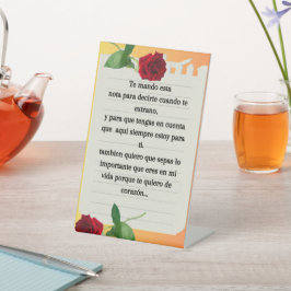 "Siempre a tu lado" Sockelschild
