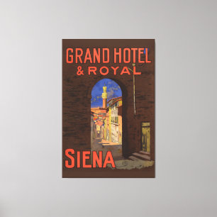 Siena Grand Royal Hotel Vintage Italien Reise Pos Leinwanddruck