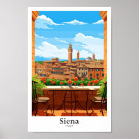 Siena Italien Art Reisen Vintage Illustration