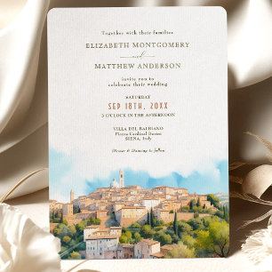 SIENA Italien Hochzeit in Urlaubsort Einladung