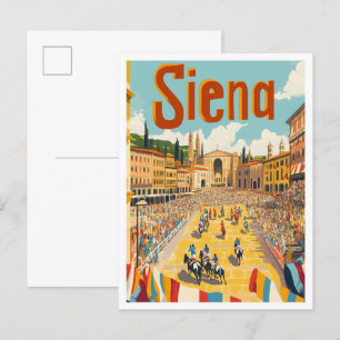 Siena Italien Kunst, Dichtung und Musik Postkarte