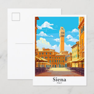 Siena Italien Kunst, Dichtung und Musik Postkarte