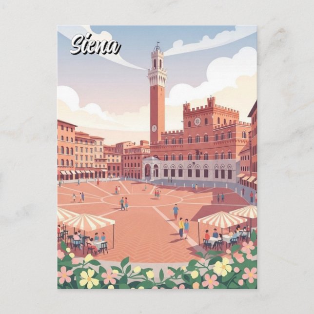 Siena Italien Reise Postkarte (Vorderseite)