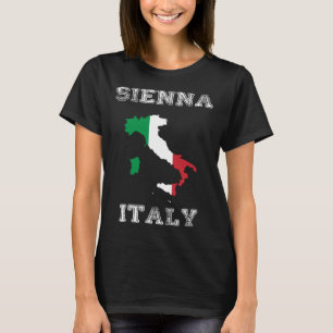 Siena Italien Vintage Italien Flagge Karte T-Shirt