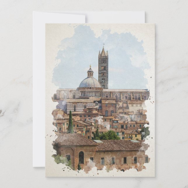 Siena Italien Wasserfarben Kunst, Kultur (Vorderseite)