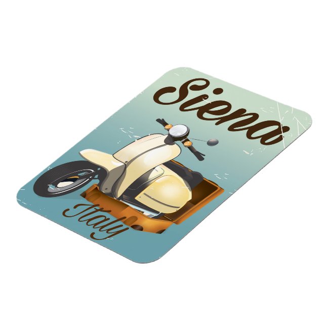 Siena Italy Scooter Urlaubspopster Magnet (Linke Seite)