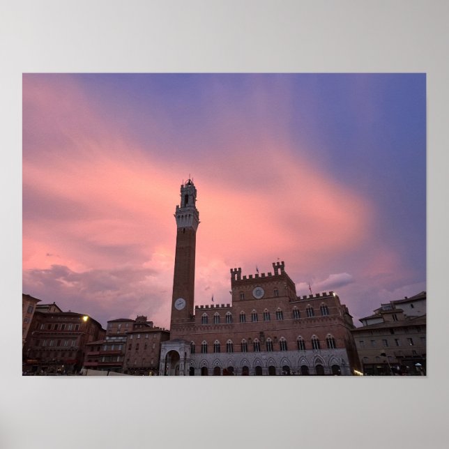 Siena Italy Sunset Poster (Vorne)