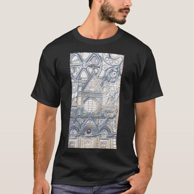 Siena Kathedrale Toscana Kunst, Dichtung und Musik T-Shirt (Vorderseite)