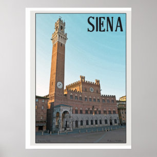 Siena Palazzo Pubblico Morgen Poster