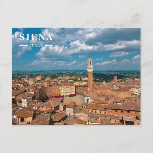 Siena Piazza del Campo und Torre del Mangia Feiertagspostkarte