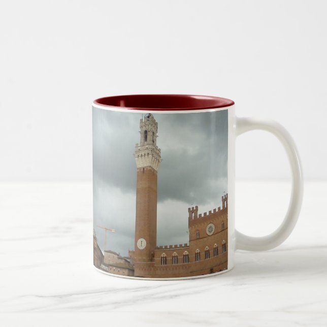 Siena - Piazza Del Campo Zweifarbige Tasse (Rechts)