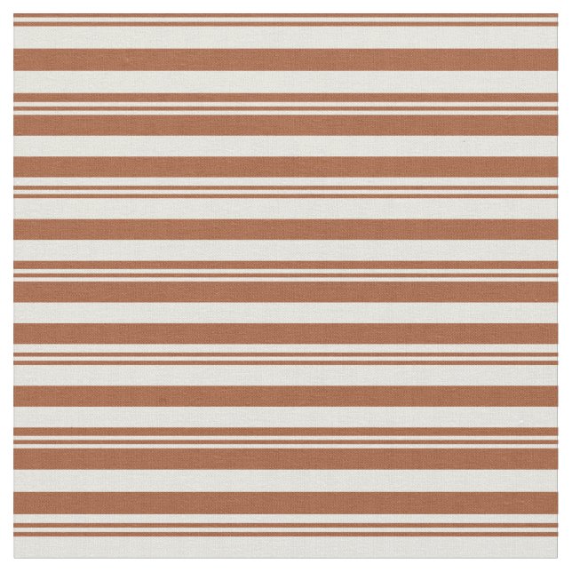 Siena und Beige Farbgeflechte Muster Stoff (Nahaufnahme)