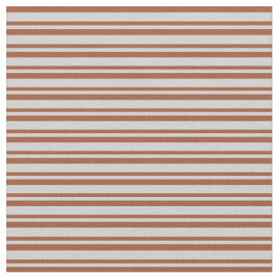 Siena und hellgraue Streifen/Linienmuster Stoff