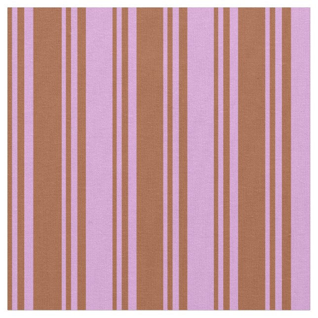 Siena und Pflaumenfarbene Streifen Stoff (Nahaufnahme)
