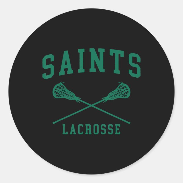 Siena Uni Saints Lacrosse Throwback Runder Aufkleber (Vorderseite)