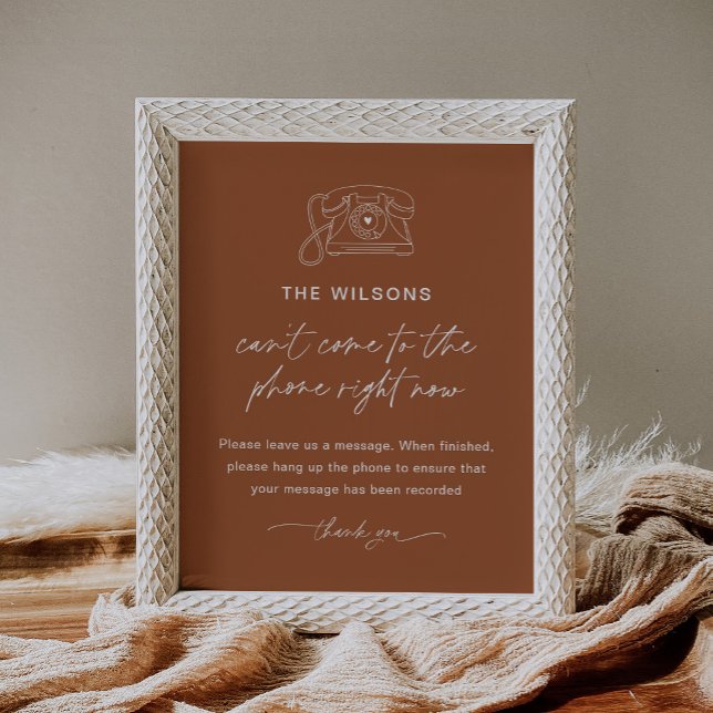 SIENNA Audio Guest Book Wedding Sign - Terracotta Poster (Von Creator hochgeladen)