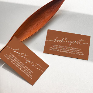 SIENNA Babydusche Buchanfrage Terracotta Begleitkarte