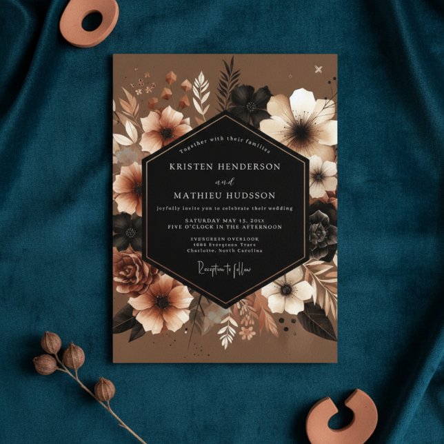 Sienna Bloom Opulente Hochzeit Einladung (Von Creator hochgeladen)