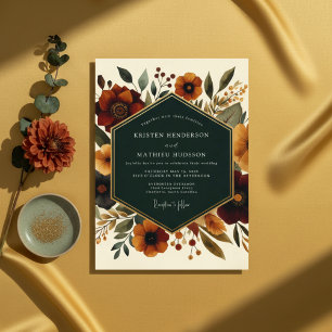 Sienna Botanische Launen Hochzeit Einladung