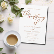Sienna Brown Typografy Minimalistisch Wedding