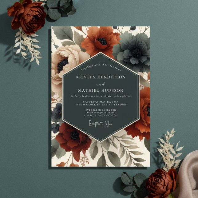 Sienna Ethereal Bloom Hochzeit Einladung (Von Creator hochgeladen)